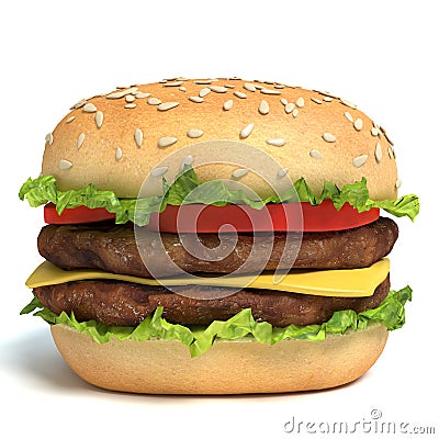 Hamburger Cartoon Illustration