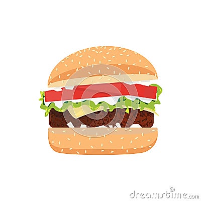 Hamburger Cartoon Illustration