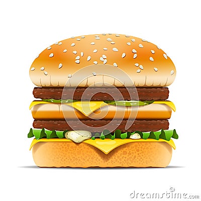 Hamburger fast food vector illustration Vector Illustration