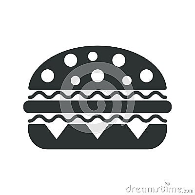 Hamburger flat icon - for stock Stock Photo