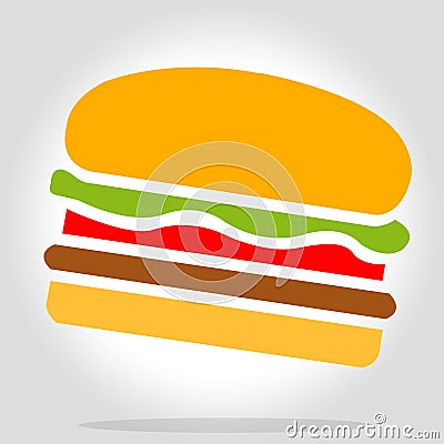 Hamburger icon illustrations, burger logo Cartoon Illustration