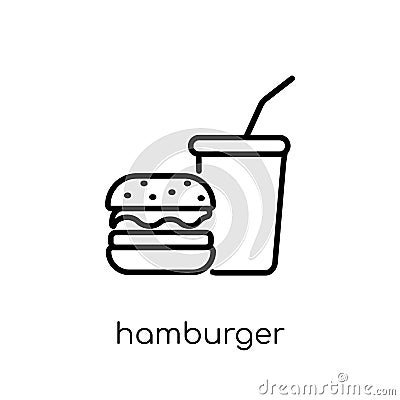 Hamburger icon from Restaurant collection. Vector Illustration