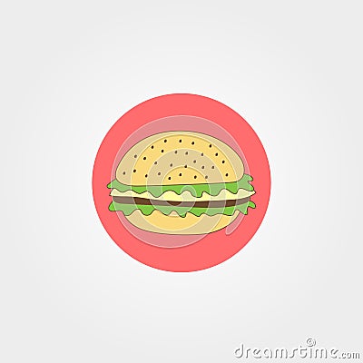 Hamburger icon vector illustration Vector Illustration