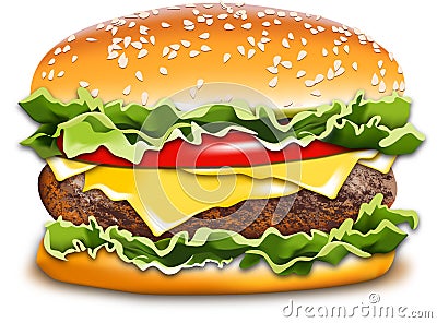 Hamburger illustration Stock Photo