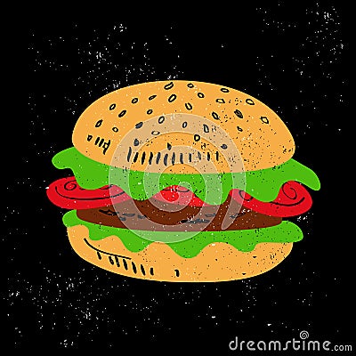 Hamburger vector Vector Illustration