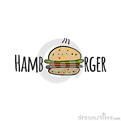 Hamburger logo for your design Vector Illustration