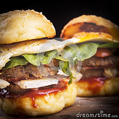 Hamburger Sliders Stock Photo