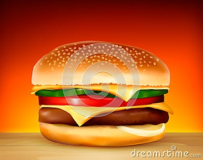 Hamburger. Vector. Vector Illustration