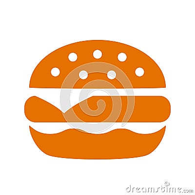 Hamburger vector icon Vector Illustration