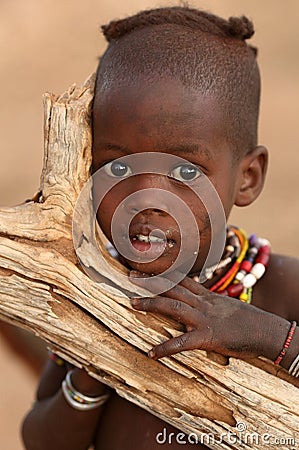 Hamer girl in South Omo, Ethiopia Editorial Stock Photo