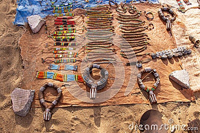 Hamer tribe handicrafts in southern Ethiopia, Omo Valley Editorial Stock Photo