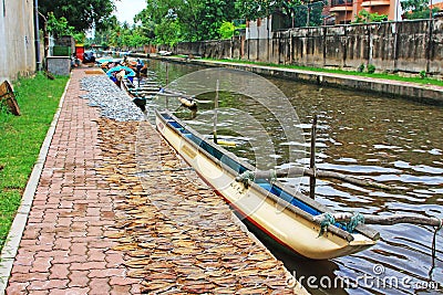 Hamilton Canal, Negombo Sri Lanka Editorial Stock Photo