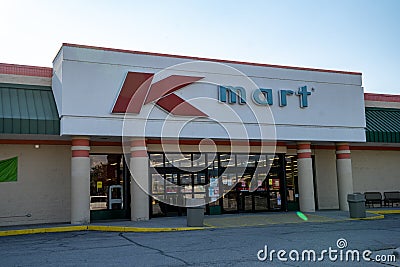 Exterior view of a Kmart retail store, with the classic logo and signage Editorial Stock Photo