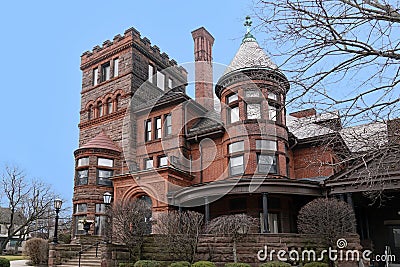 Turreted 19th century mansion Editorial Stock Photo