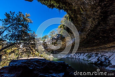 The Hamilton Pool, in the Fall in Texas Stock Photo