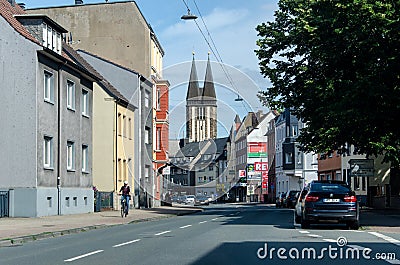 Hamm, Germany - August 24, 2021: Streets of Hamm Editorial Stock Photo