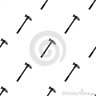 Hammer of climber.Mountaineering single icon in black style vector symbol stock illustration web. Vector Illustration