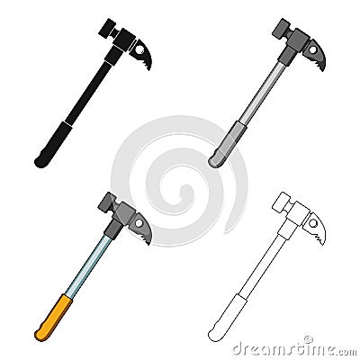 Hammer of climber.Mountaineering single icon in cartoon style vector symbol stock illustration web. Vector Illustration