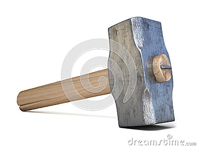 Hammer. 3D render Cartoon Illustration