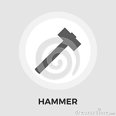 Hammer flat icon Vector Illustration