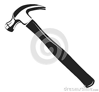 Hammer icon. Construction tool. Metal head instrument Vector Illustration