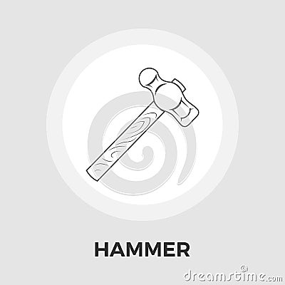 Hammer Icon Vector. Vector Illustration