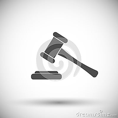 Hammer judge icon Vector Illustration