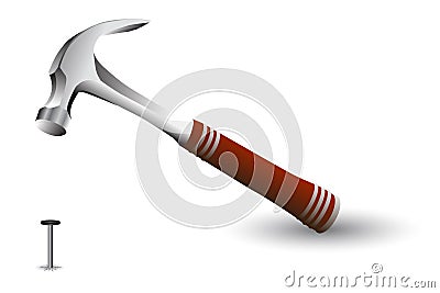 Hammer and nail Vector Illustration