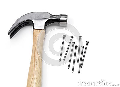 Hammer and Nail Stock Photo