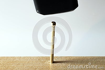 Hammer and nail Stock Photo