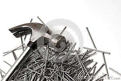 Hammer and Nails Stock Photo