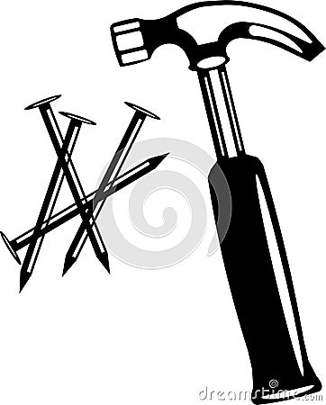 Hammer Nails Vector Art Stock Photo