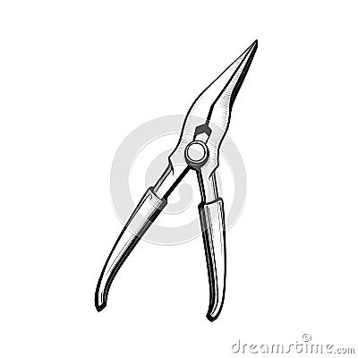 hammer plier tool ai generated Cartoon Illustration