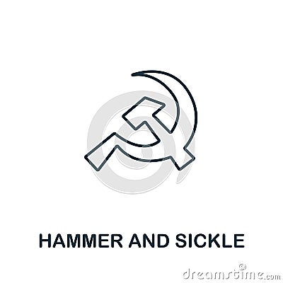 Hammer And Sickle icon from russia collection. Simple line Hammer And Sickle icon for templates, web design and infographics Stock Photo