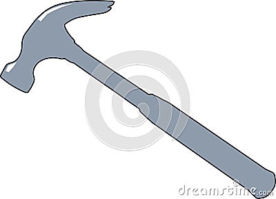 Hammer on a White Background. Vector Illustration Vector Illustration