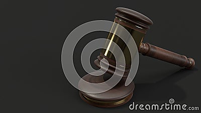 Hammer wood 3d rendering for law concept Stock Photo