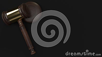 Hammer wood 3d rendering for law concept Stock Photo
