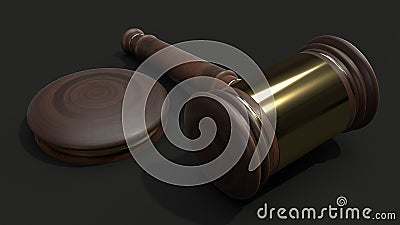 Hammer wood 3d rendering for law concept Stock Photo