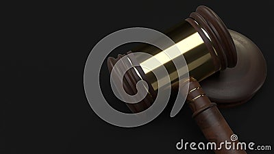 Hammer wood 3d rendering for law concept Stock Photo