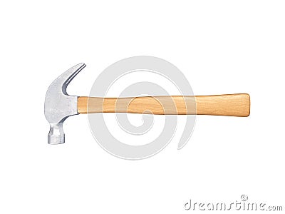 Hammer with wood handle Stock Photo