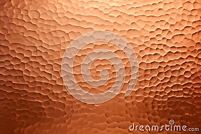 Hammered Copper wall texture Stock Photo