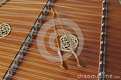 Hammered Dulcimer Close Up Acoustic Music Stock Photo