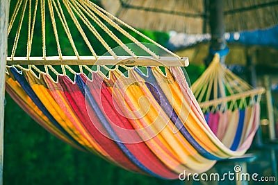 Hammock at the Beach Stock Photo