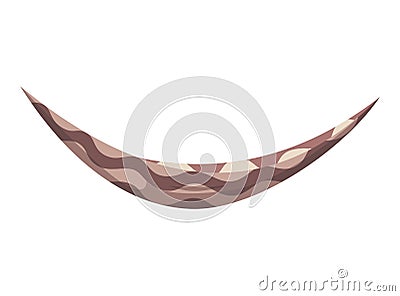 Hammock colorful. Summer recreation, relaxing, sleeping or resting accessory. Hanging fabric rope swinging. Modern relax Vector Illustration