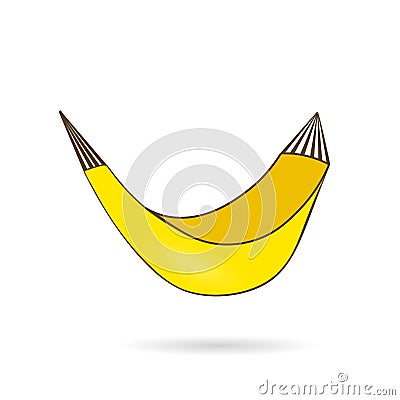 Yellow hammock icon Vector Illustration