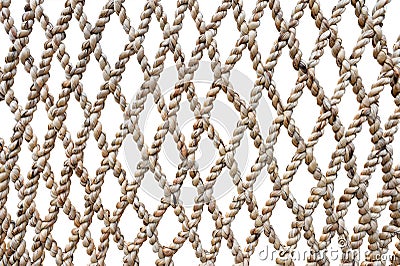 Hammock interlace from water hyacinth on white background Stock Photo