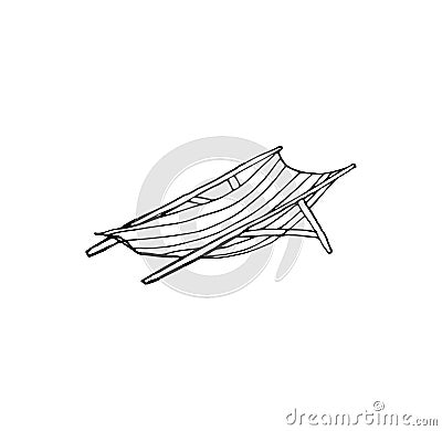 Hammock for rest. Hammock swing Stock Photo