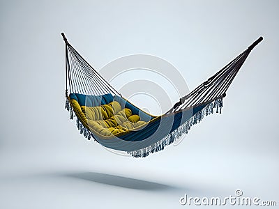 Hammock on a white background. 3d rendering Stock Photo