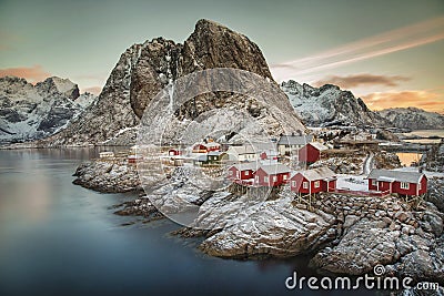 Hamnoy fishing village on Lofoten Islands Stock Photo