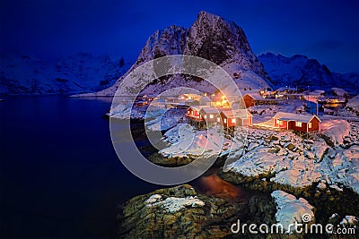 Hamnoy fishing village on Lofoten Islands, Norway Stock Photo